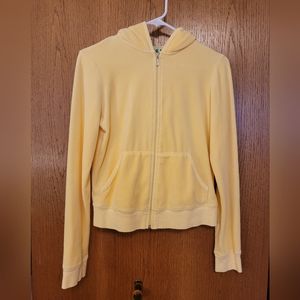 Juicy Couture yellow velour track jacket